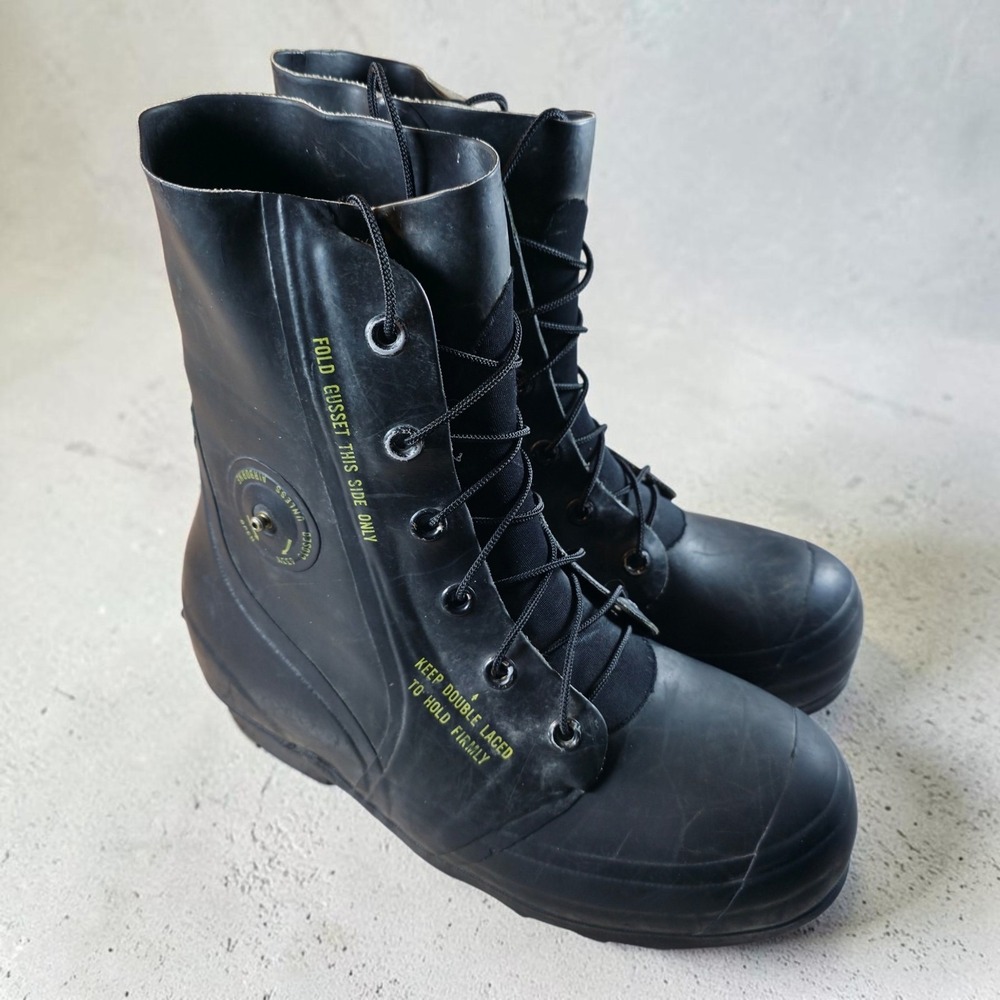 Vintage Bata Boots 1980 Mens Size 10R Military Mickey Mouse Combat Waterproof